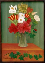 Bouquet of Flowers with Ivy Branch